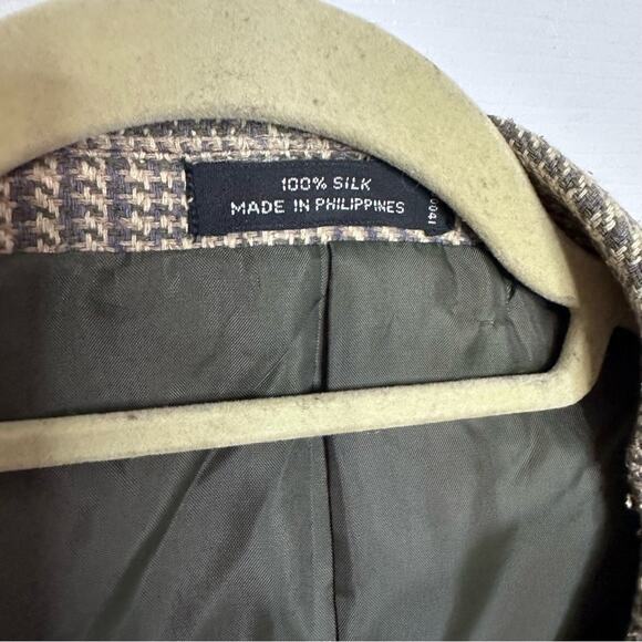 Alexander Lloyd Natural Exchange Silk Treed Blazer Big & Tall 50L Clark - Picture 10 of 12